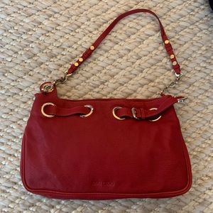 Jimmy Choo red clutch